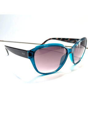 Elle WEL61SG14 Sunglasses Blue Frames Oversize Circular Beautiful Chic Style Y2k